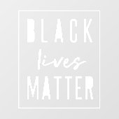 Black Lives Matter | Moderne WA-rassengelijkheid Raamsticker (Vel)