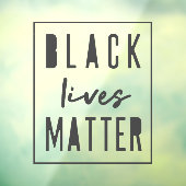 Black Lives Matter | Moderne WA-rassengelijkheid Raamsticker (Vel 3)