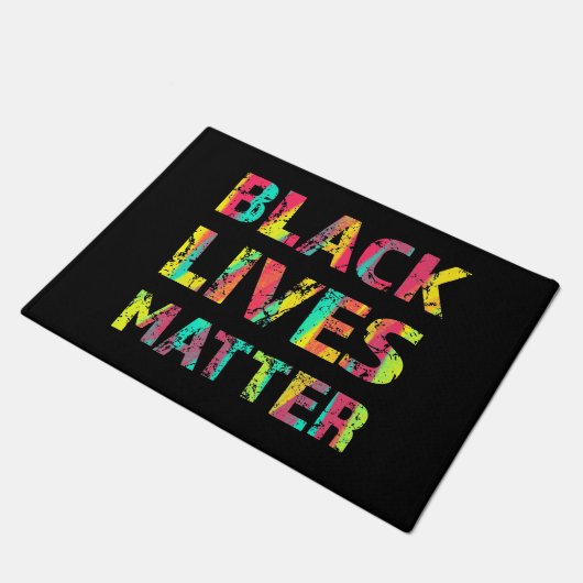 Black Lives Matter Painting 01 verhogen bewerkbaar Deurmat (Schuin)