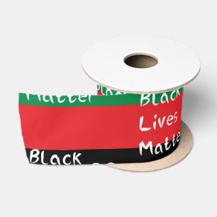 Black Lives Matter Pan-Afrikaanse vlag Witte Hart Lint