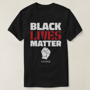 Black Lives Matter Raised First Persoonlijke Naam T-shirt
