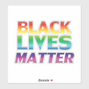 Black Lives Matter regenboog typografie lgbt trots Sticker
