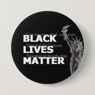 Black Lives Matter-Statue of Liberty-Adem free Ronde Button 7,6 Cm
