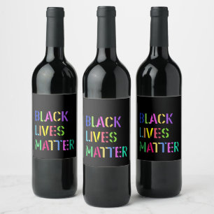Black Lives Matter Stencil 01 Multiple Styles Wijn Etiket
