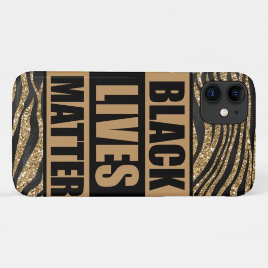 Black Lives Matter Tiger Stripe iPhone / coque ipa (Dos (Horizontal))