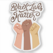 Black Lives Matter - Unity Sticker (Voorkant)