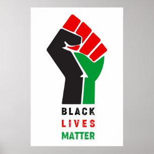 Black Lives Matter verhoogd eerste symbool Afrikaa Poster