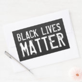 Black Lives Matter - Verpletterd Rechthoekige Sticker (Envelop)