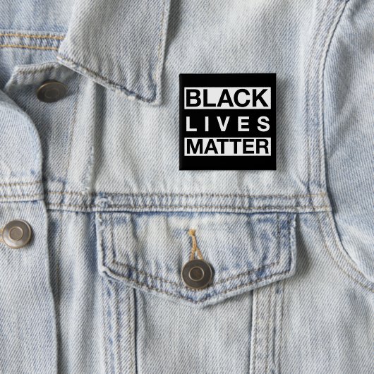 Black Lives Matter Vierkante Button 5,1 Cm (In situ)
