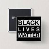 Black Lives Matter Vierkante Button 5,1 Cm (Voorkant /achterkant)