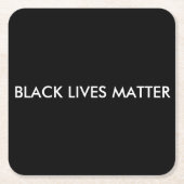 Black Lives Matter Vierkante Kartonnen Onderzetter (Voorkant)