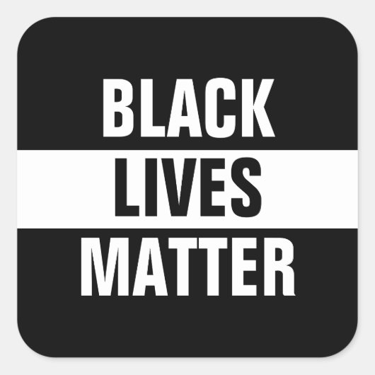 Black Lives Matter Vierkante Sticker (Voorkant)