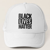 Black Lives Matter White Trucker Pet (Voorkant)