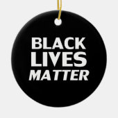 Black Lives Matter zwart wit modern Kerstmis Keramisch Ornament (Voorkant)