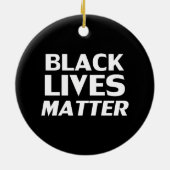 Black Lives Matter zwart wit modern Kerstmis Keramisch Ornament (Achterkant)