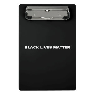 Black Lives Matter zwart-wit tekst minimalistisch Mini Klembord