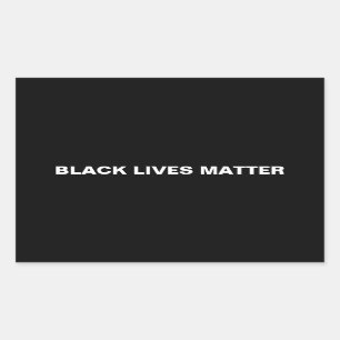 Black Lives Matter zwart-wit tekst minimalistisch Rechthoekige Sticker