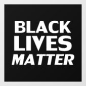 Black Lives Matter zwarte witte moderne typografie Raamsticker (Vel)