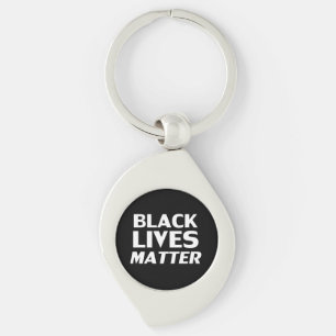 Black Lives Matter zwarte witte moderne typografie Sleutelhanger