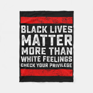 Black Lives Probleem Meer Dan Witte Gevoelens Chec Fleece Deken