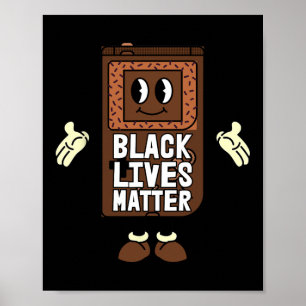 Black Lives Probleem Videospel Zwarte Geschiedenis Poster
