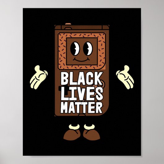 Black Lives Probleem Videospel Zwarte Geschiedenis Poster (Voorkant)