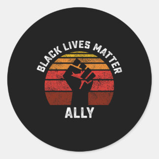 Black Lives Problem Ally Eerste Retro Blum Bondgen Ronde Sticker