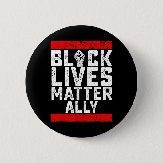 Black Lives Problem Ally Ronde Button 5,7 Cm (Voorkant)