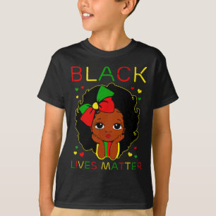 Black Lives Problem Little Melanine Princess Zwart T-shirt