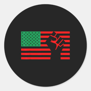 Black Lives Problem Pan Afro-Amerikaanse vlag Ronde Sticker
