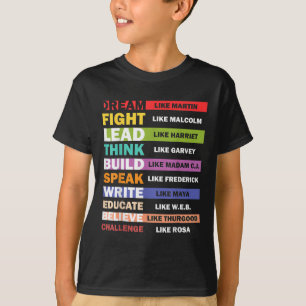 Black Lives Problemen Zwarte Leiders Black History T-shirt