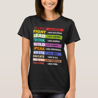 Black Lives S Zwarte Leiders Black History Maand  T-shirt