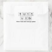Black Lives - Symboles chimiques Stickers brillant (Sac)