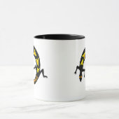 Black Lizard Ringer Ceramic Mok (Midden)