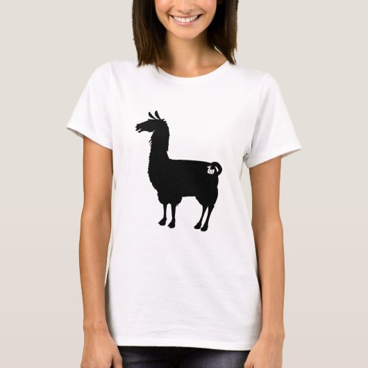 Black Llama-dames Slouchy T-Shirt (Voorkant)