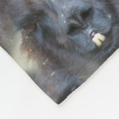 Black Llama Face Animal Pattern Fleece Deken (Hoek)