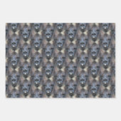 Black Llama Face Natuur Pattern Inpakpapier Vel (Voorkant)