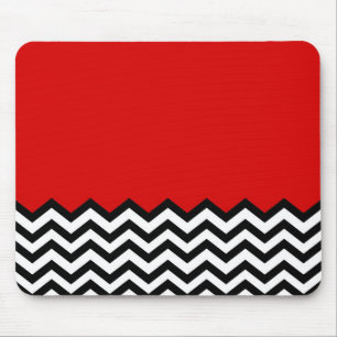 Black Lodge Chevron Red Room Zig Zag Muismat