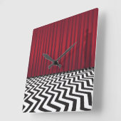 Black Lodge Red Room Clock Vierkante Klok (Hoek)