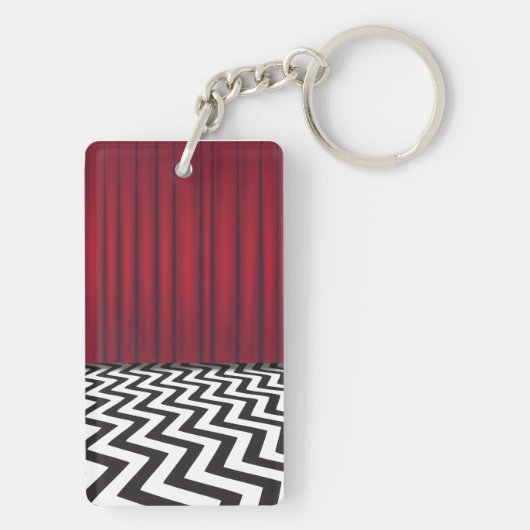 Black Lodge Red Room Double Sided Sleutelhanger (achterkant)