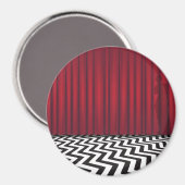 Black Lodge Red Room Round Magnet (Recto/Verso)