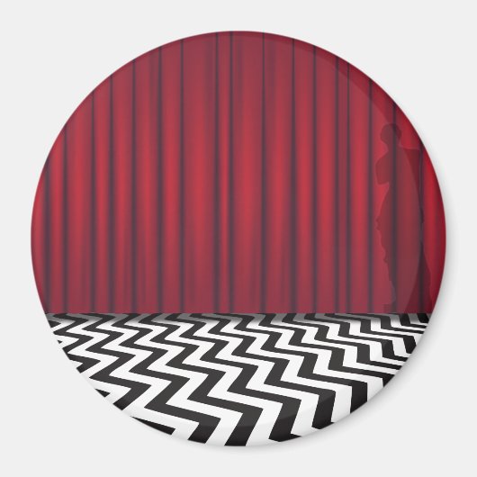 Black Lodge Red Room Round Magnet (Devant)