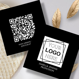 Black   LOGO   QR Code Vierkant Visitekaartje
