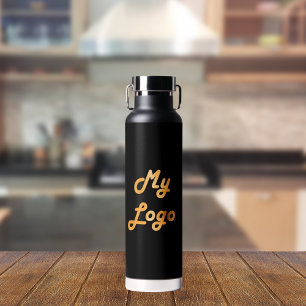 Black logo zakelijk bedrijf waterfles