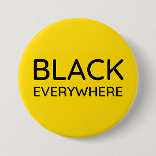 Black Long Beach Button - groot (3 inch)