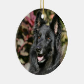 Black Long Hazard German Shepherd Keramisch Ornament (Rechts)