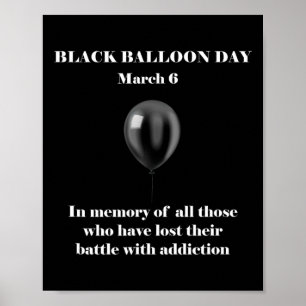 Black Loon Day Overdose Awareness-toevoeging aan S Poster