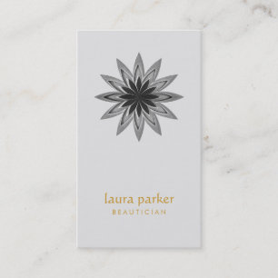 Black Lotus Flower Logo Therapy Yoga Holistic Visitekaartje