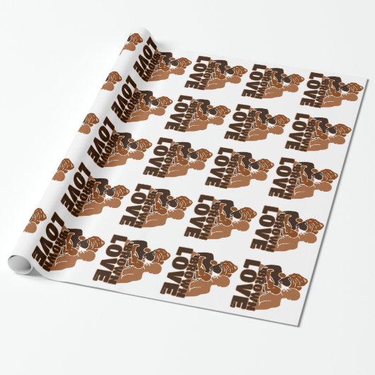 Black Love Brown Cadeaupapier (Uitgerold)