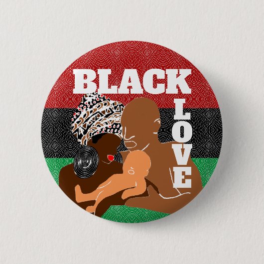 Black Love Brown Love Black Ronde Button 5,7 Cm (Voorkant)